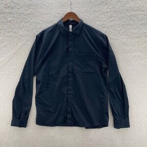 Lululemon Shirt Mens Large Black Button Up Preppy Performance Commission ??